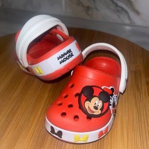 Minnie Mouse Crocs Baby Toddler Shoes with Mickey Jibbitz